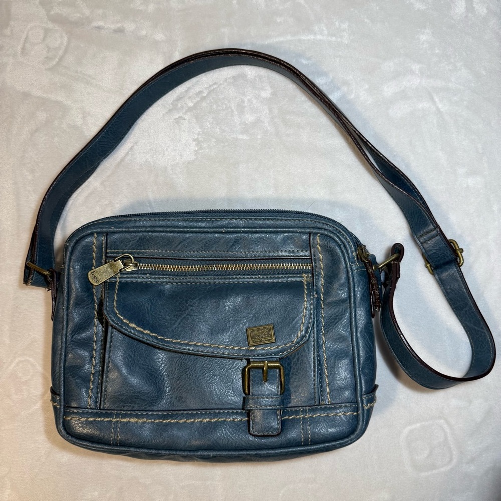 b.ø.c. Born‎ Concept Blue Crossbody Bag Blue Faux Leather